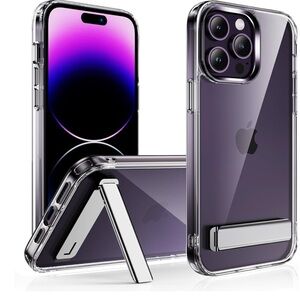 Transparent Purple Phone Case with Stand